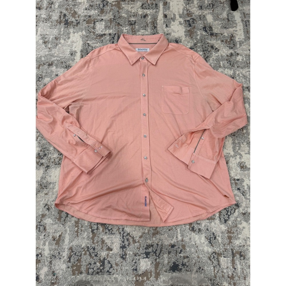 Tommy Bahama Mens XXXL IslandZone San Lucio‎ Stretch Coral Button Down Shirt